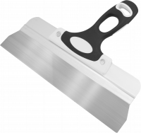 Шпатель 350 мм, для финишных работ, нержавеющая сталь, двухкомпонентная ручка "Black White