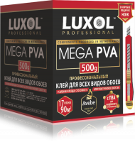 Клей обойный «LUXOL MEGA PVA» (Professional) 500 г, коробка