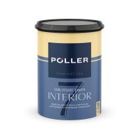 Краска Poller A.R.T. латексная шелковисто-матовая для стен и потолков 7 База А белая 0,9 л
