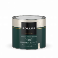 Грунт-эмаль 3 в 1 с молотковым эффектом Poller A.R.T. шоколадная 2 л