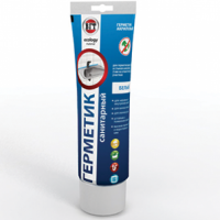 Герметик акриловый санитарный белый 0,35кг туба с носиком VGT неморозостойкий