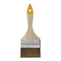 Кисть плоская "Хобби" смешанная щетина, деревянная рукоятка, 75мм "KORVUS"