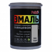 Эмаль акриловая глянцевая "Palizh" серая RAL 7004 1 кг
