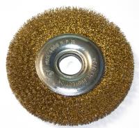 Щетка-крацовка дисковая для УШМ, латунированная витая проволока, 100мм "TOOLBERG"