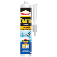 Герметик силикон Момент санитарный бесцветный 280мл (Хенкель)