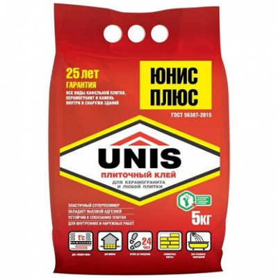 Юнис Плюс Клей плиточный 5кг