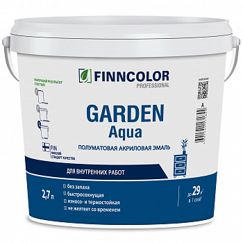 Эмаль акриловая FINNCOLOR GARDEN AQUA С 2,7л