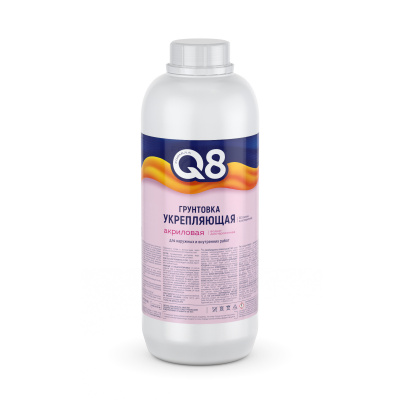 Грунтовка ФОРМУЛА Q8 акриловая, укрепляющая, для наружних и внутренних работ 1л