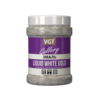 Эмаль VGT акриловая ВД-АК-1179 перламутровая жидкое белое золото 0,23кг (неморозостойкая)