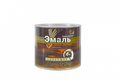 Эмаль РАДУГАМАЛЕР алкидно-уретановая для пола быстросохнущая желто-коричневая 0,9кг