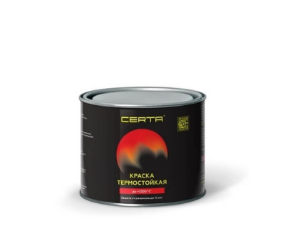 Эмаль CERTA термостойкая красная 0,4кг(до 400градусов С) RAL2002