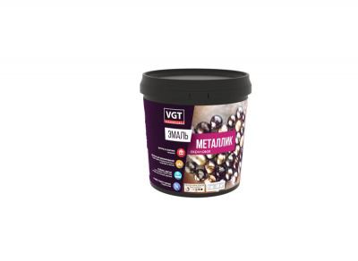 Эмаль VGT акриловая ВД-АК-1179 "МЕТАЛЛИК" серебро 1кг (неморозостойкая)