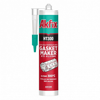Akfix НТ300 Герметик термостойкий силиконовый 310мл Красный