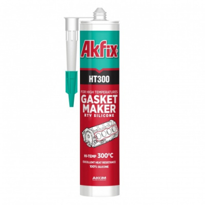 Akfix НТ300 Герметик термостойкий силиконовый 310мл Красный