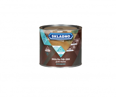 Эмаль SKLADNO ПФ-266 светлый орех 1,8кг