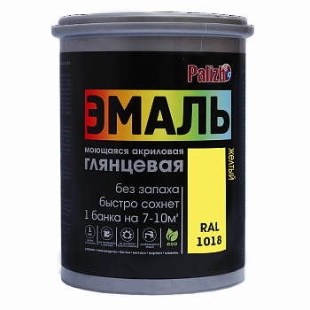 Эмаль акриловая глянцевая "Palizh" желтая RAL 1018 1 кг
