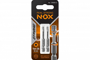 Бита torsion Tx25-50 E6.3, 2шт карта STRONG
