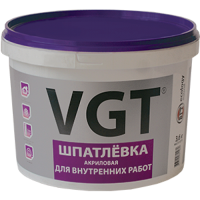 Шпатлевка акриловая для внутренних работ 3,6кг (VGT)