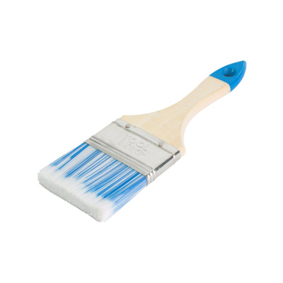 Кисть плоская искусственная щетина, деревянная ручка "Лазурит-Стандарт" 63 мм "TOOLBERG"