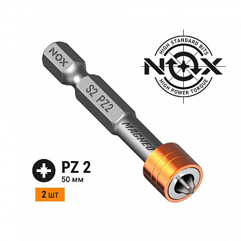 Бита с магнитной насадкой PZ2-50, 2шт карта MAGNEO